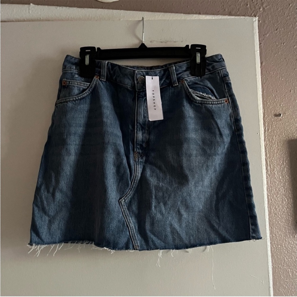 Topshop Blue Mini Skirt